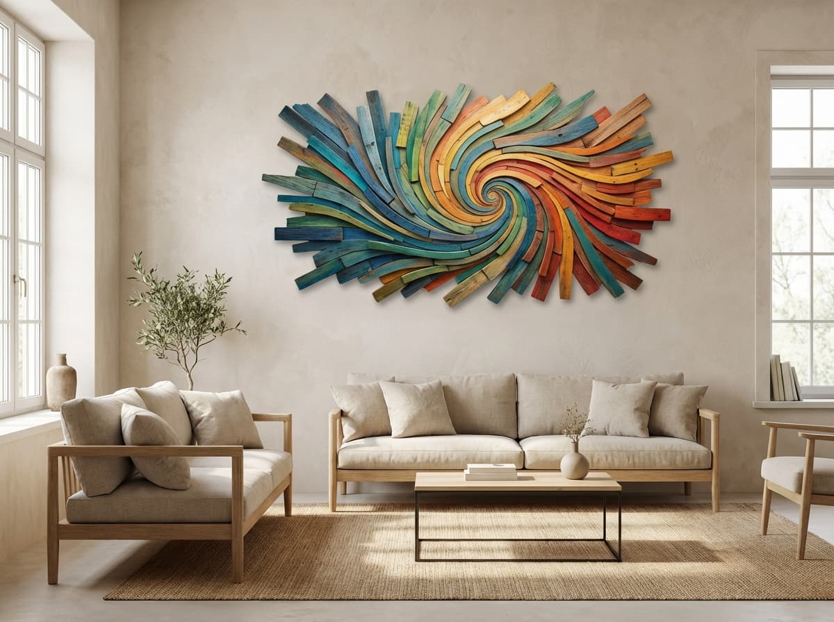 Wooden Mosaic Wall Art to Enhance Your Interior Design