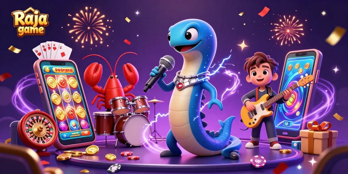 Engage with the Raja game in this dynamic underwater casino illustration featuring interactive gaming elements.