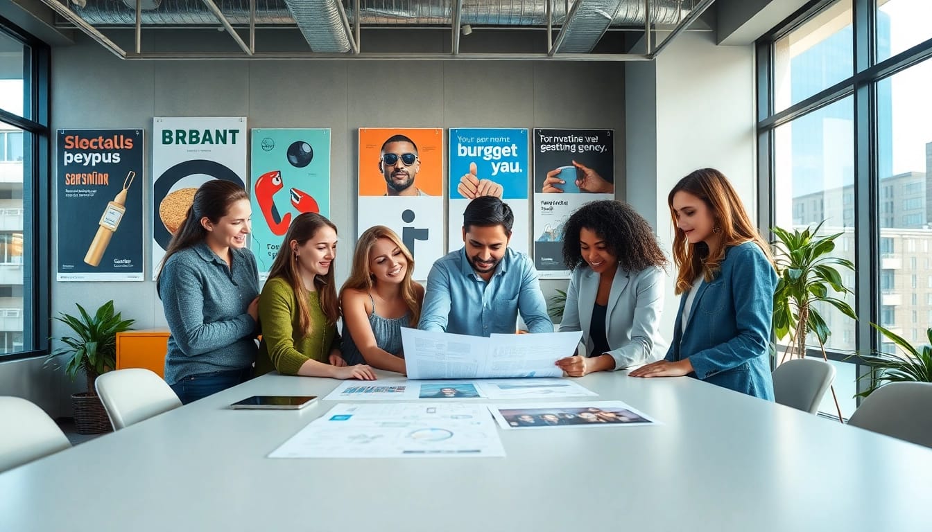 Engaging professionals at a branding agency Melbourne creating innovative designs collaboratively.