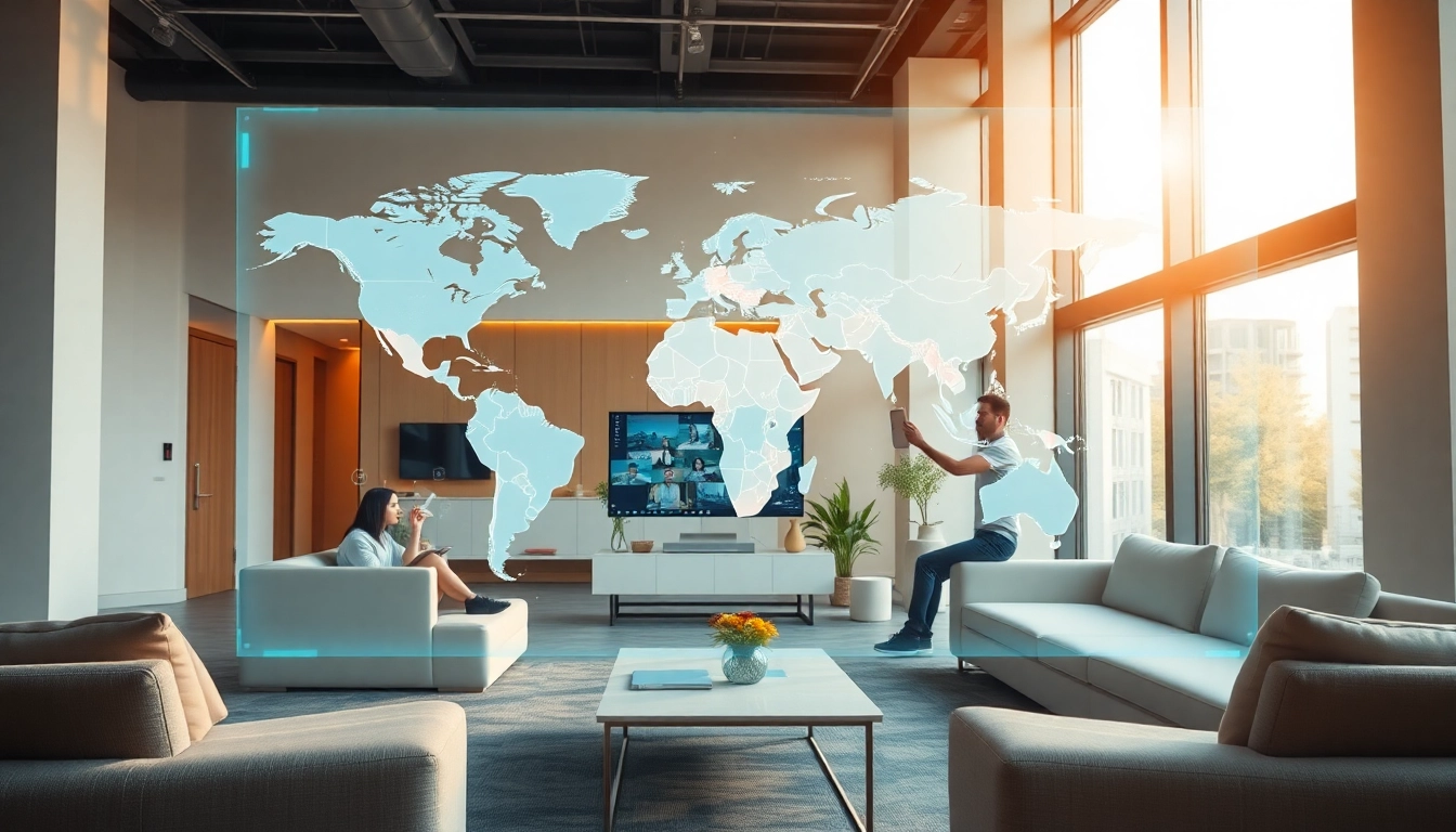 Visual representation of AI scheduling with time zones showing time zone mapping and remote collaboration.