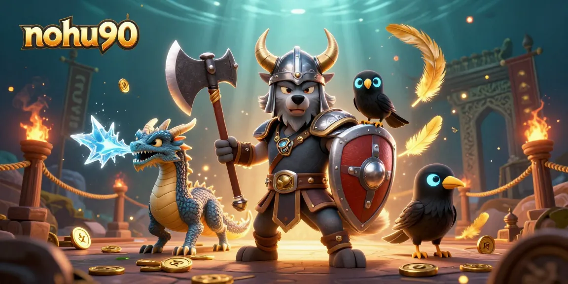 Nohu90 enriches your gaming journey with thrilling casino elements from a Viking-inspired scene