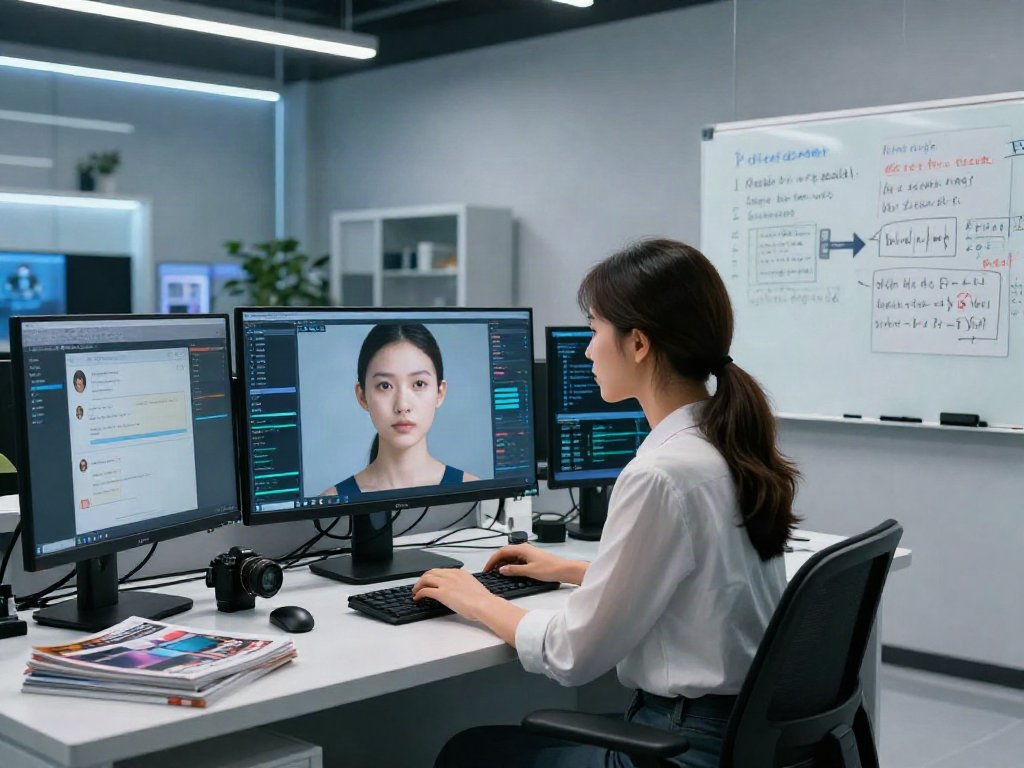 Analyze how old do I look with AI technology at a modern workstation