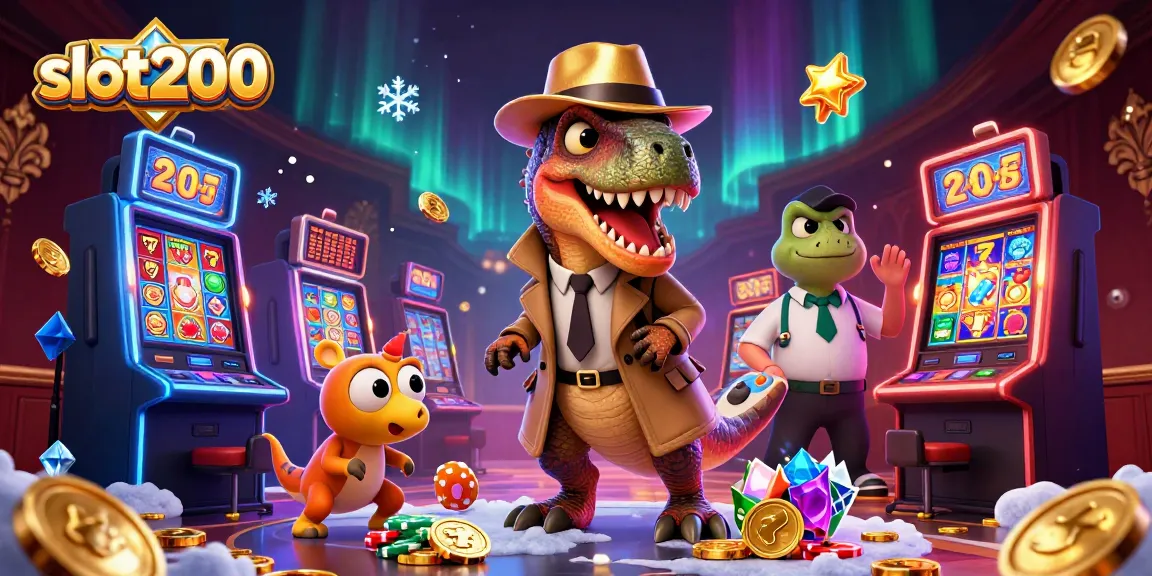 Slot200 menyenangkan dengan velociraptor dan stegosaurus di mesin slot.
