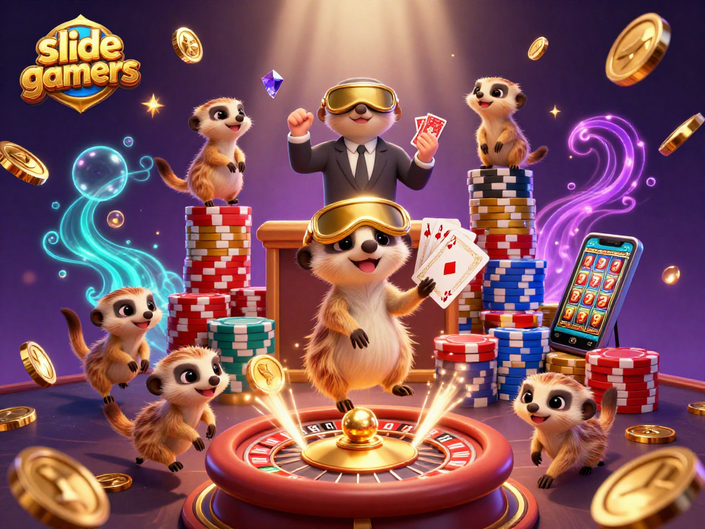 Experience gaming adventures with slidegamers, where meerkats run a casino amidst a cascade of riches.