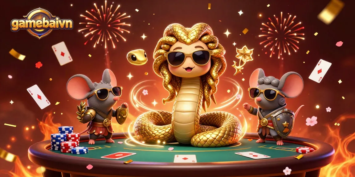 Experience gamebaivn's poker excitement with vibrant characters and dynamic gameplay elements.