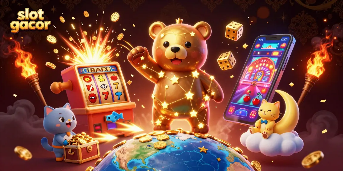 Slot gacor memikat dengan jackpot mengagumkan dalam ilustrasi 3D yang penuh warna.