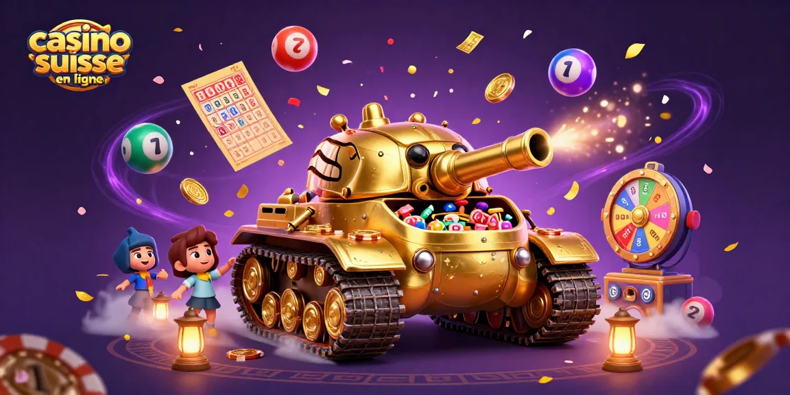 Participer à un jeu amusant dans le casino suisse en ligne avec le tank doré qui abrite des petits jeux de casino.