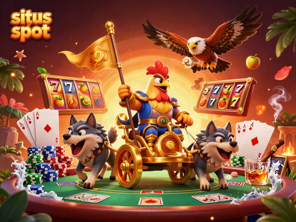 Menangkan jackpot di situs slot dengan ilustrasi menarik dari kombinasi petualangan dan permainan slot.