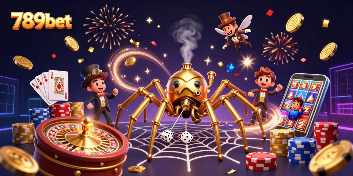 Experience gaming thrills with 789bet's 3D casino illustration featuring steampunk elements and rich visuals.