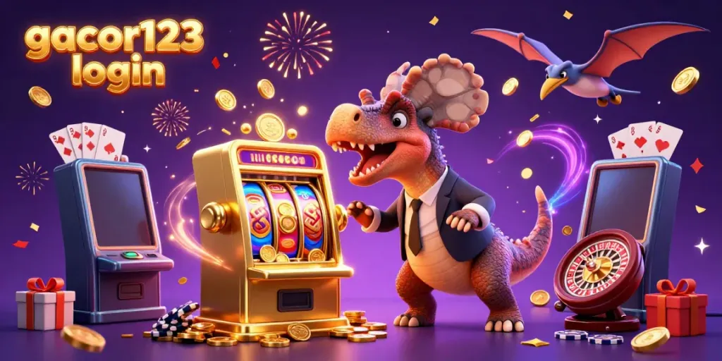 Experience the thrill of winning at gacor123 login, where dinosaurs and golden coins collide in a casino adventure!