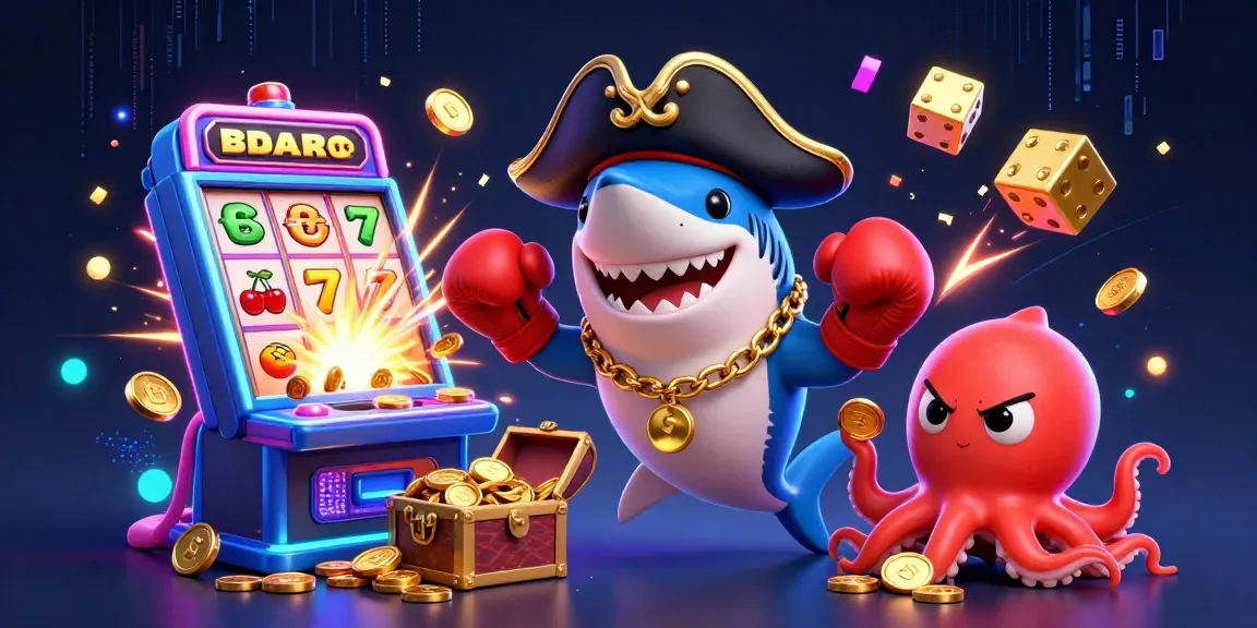 Spin for riches at thabete with vibrant treasures and lively characters in a dynamic casino scene.