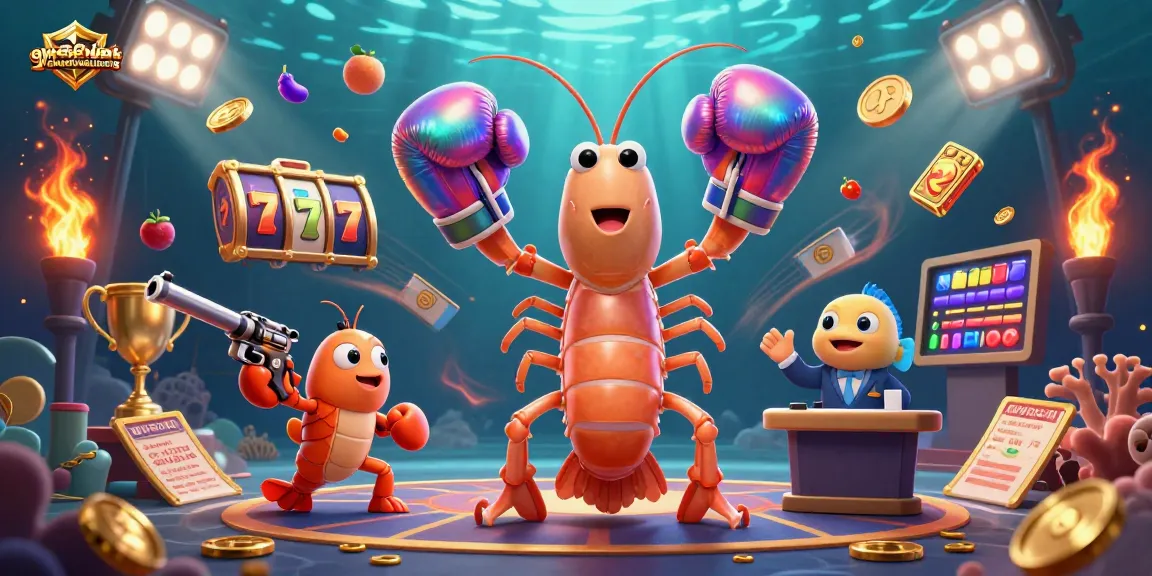 Experience the excitement of quyetchientienthuong with vibrant slot game elements and animated underwater characters.