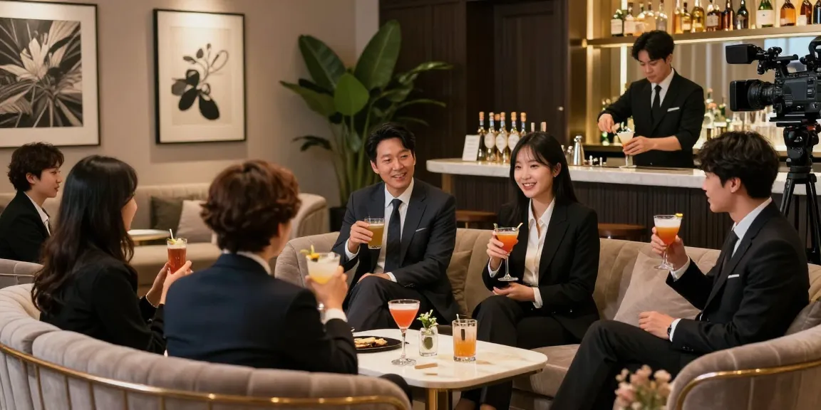 강남구구단 쩜오에서 고급스러운 분위기에서 즐거운 대화를 나누는 손님들 모습