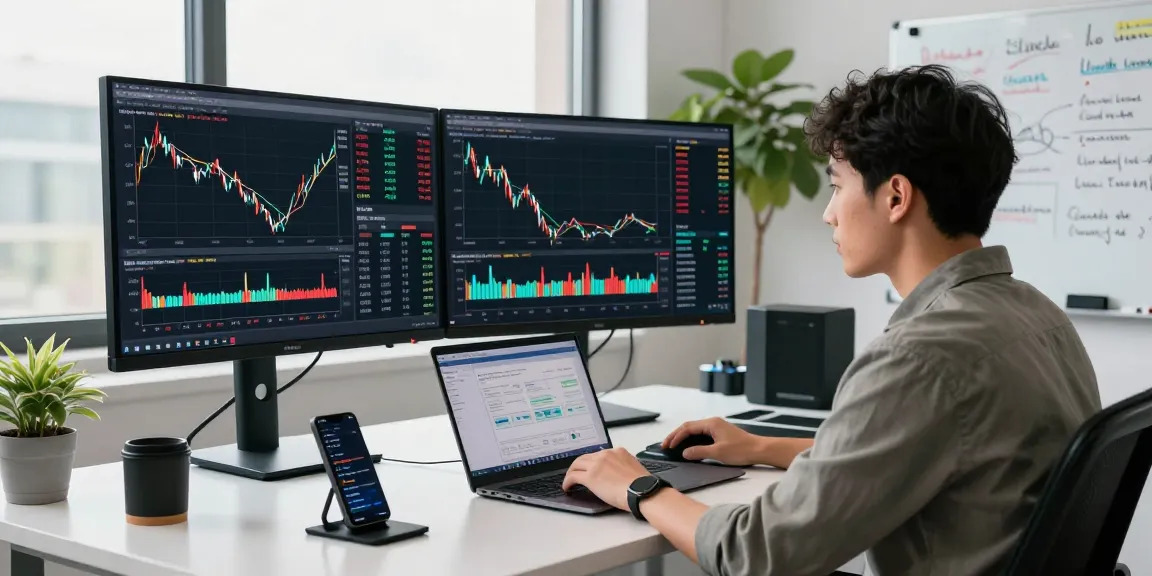 Developer using COMEX metal futures API data for market analysis in a modern workspace.