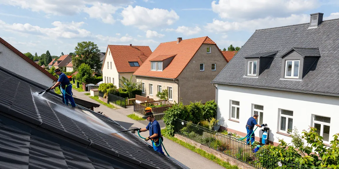Reinigung Bad Endbach: Professionelles Team reinigt Dächer und Fassaden umweltfreundlich.