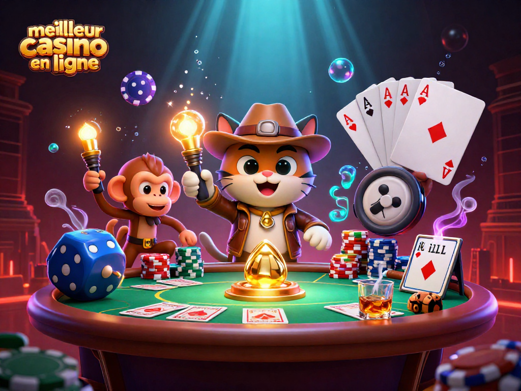 Découvrez le meilleur casino en ligne avec un chat explorateur et ses compagnons en pleine aventure.