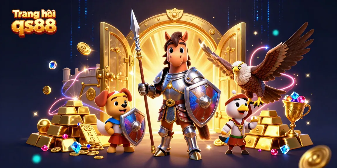 Play exciting games on Trang chủ qs88, surrounded by treasure and golden gems.