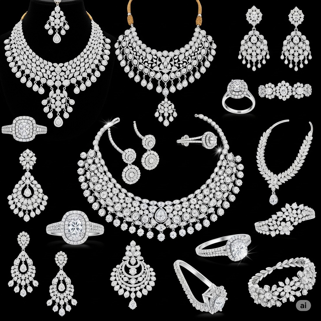 Diamond bridal jewellery set online with Exquisite Swiss Craftsmanship and Elegant Design
