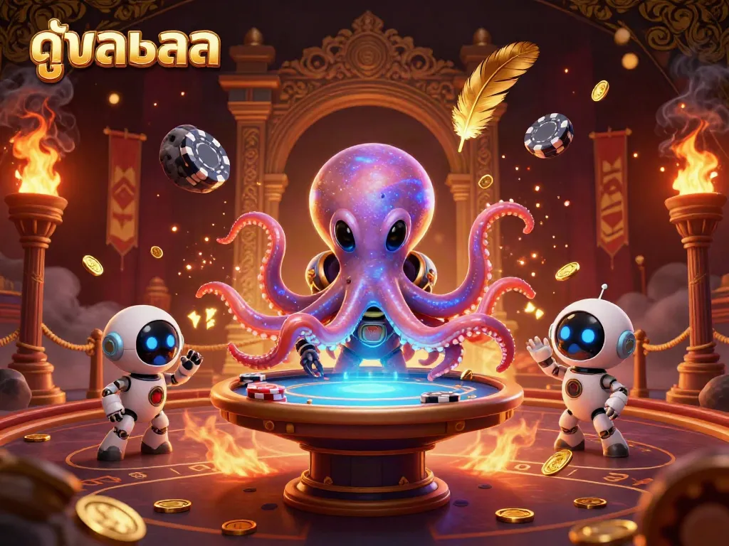Experience thrilling ดูบอลสด action with an alien octopus at a holographic poker table