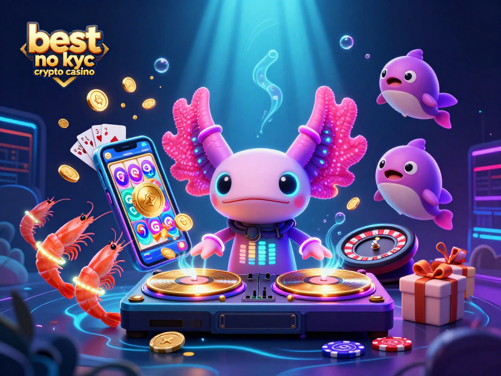 Engage with vibrant gameplay at the best no kyc crypto casino amid neon underwater scenes.