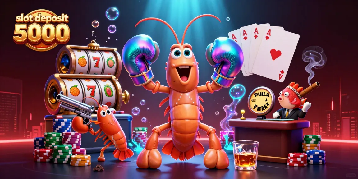 Spin the reels for a chance to win big with slot deposit 5000 at this vibrant casino scene.