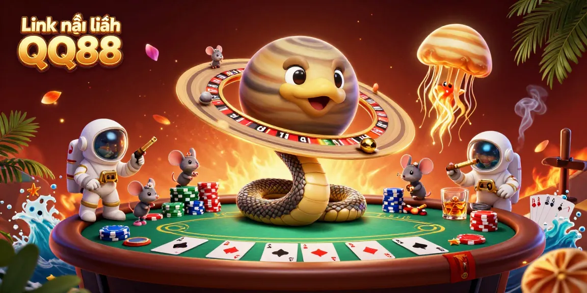 Engage with Link mới nhất QQ88 for thrilling bets in a dynamic cosmic casino scene!