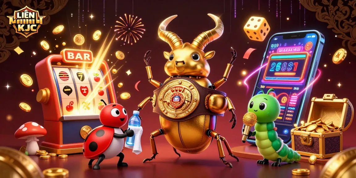 Engage in thrilling gameplay with LIÊN MINH KJC at an exciting casino showdown.