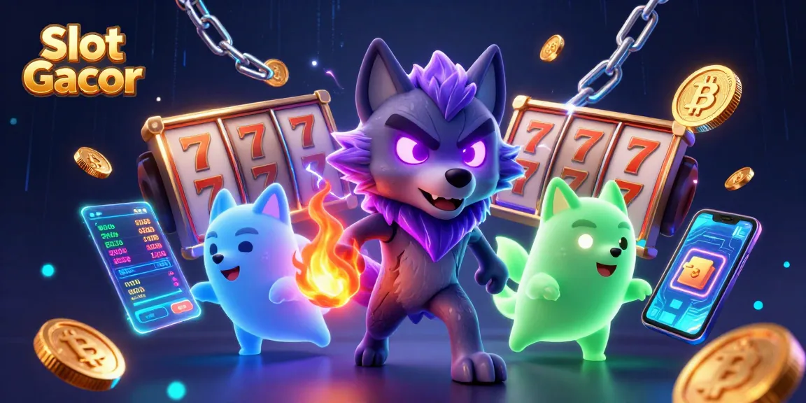 Slot Gacor menampilkan pemimpin serigala bayangan dengan aura spektakuler dan efek energi jika beruntung.