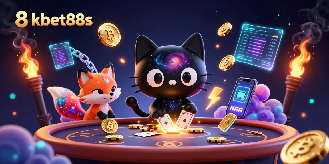 Join the cosmic fun at 8kbet88s with vibrant characters and crypto casino elements!