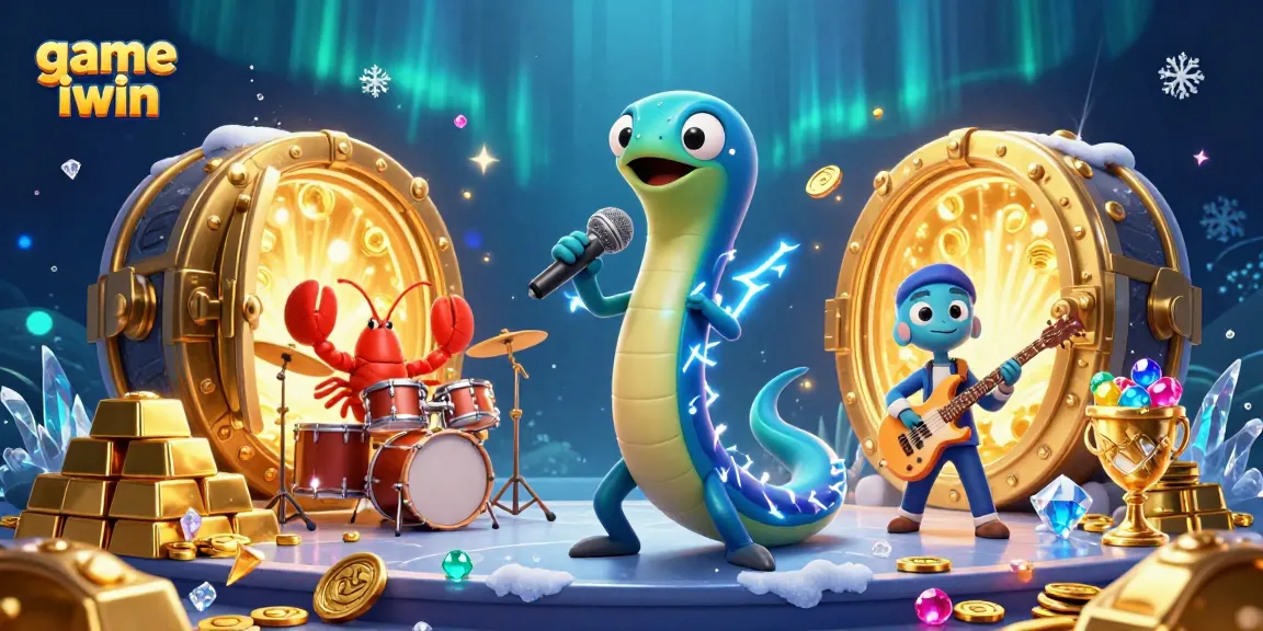Play game iwin in an underwater casino with vibrant characters and treasure