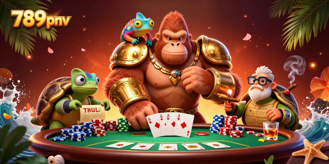 Experience the thrill of winning at 789pnv with a vibrant casino scene featuring colorful poker action.