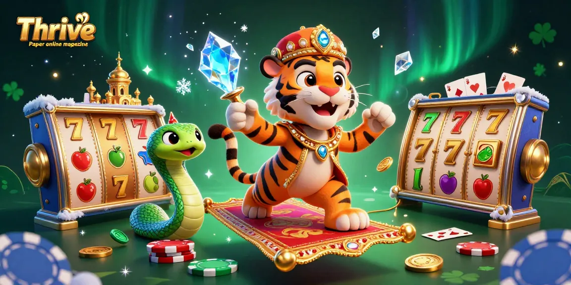 Engage with thrilling slots and jackpots at Thrive Paper online magazine showcasing vibrant casino elements.