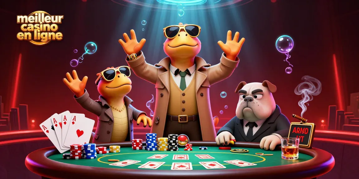 Image captivante de 3 raptors déguisés entrant dans un casino VIP, meilleur casino en ligne