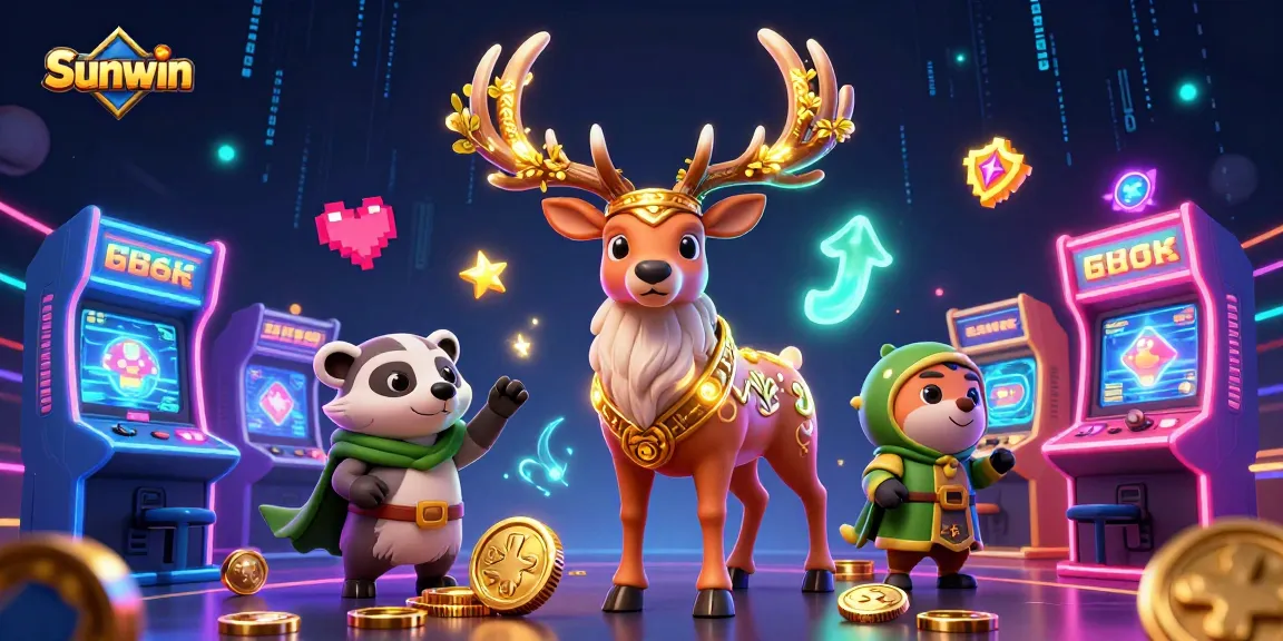 Experience the magic of Sunwin's gameplay and energy in this vibrant 3D casino scene.