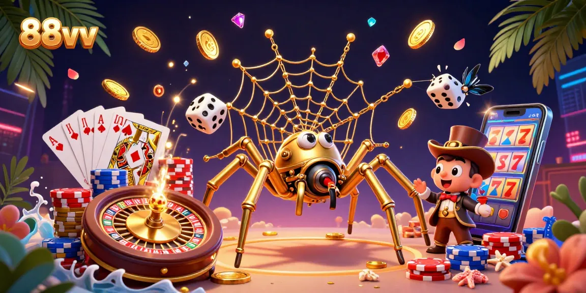 Experience thrilling gaming at 88vv with captivating elements from steampunk aesthetics and vibrant casino action.
