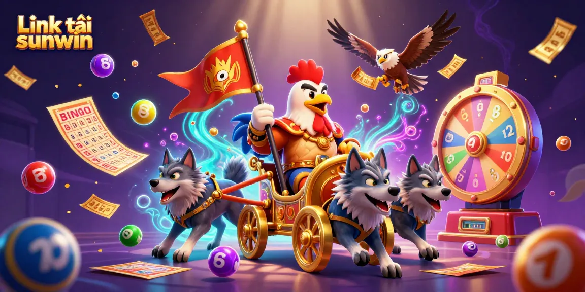 Play exciting games with Link tải sunwin featuring vibrant lottery elements and rich cartoon illustrations.