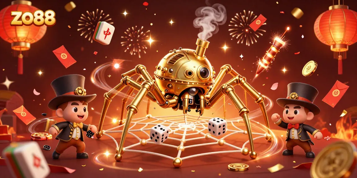 Experience thrilling gameplay with zo88's captivating 3D casino illustration featuring steampunk elements and vibrant animations.