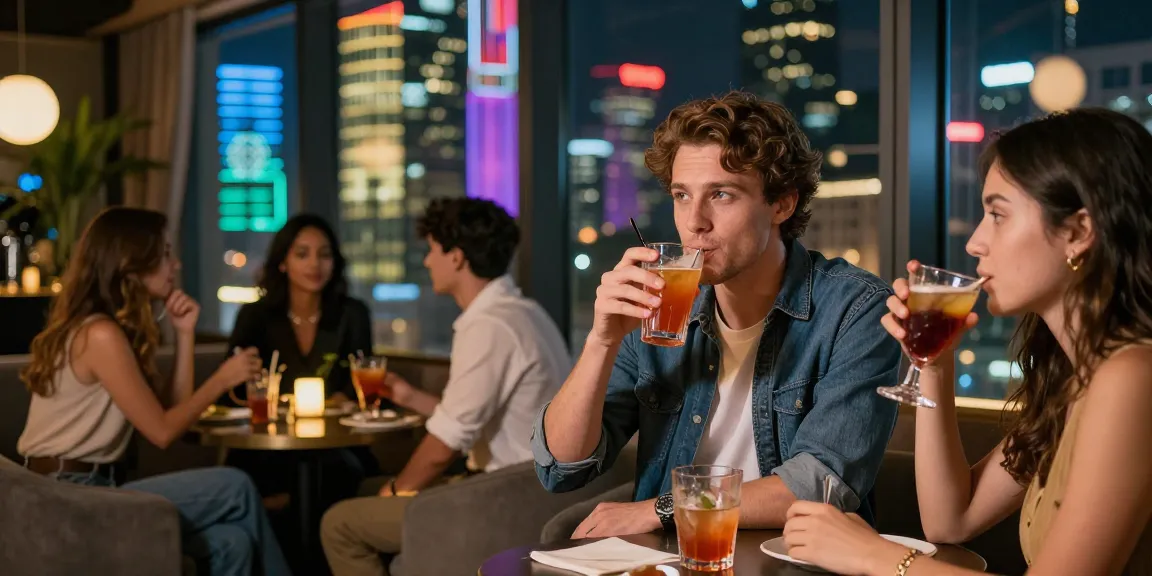 Experiencing the latest 오피사이트 nightlife in a stylish urban lounge setting