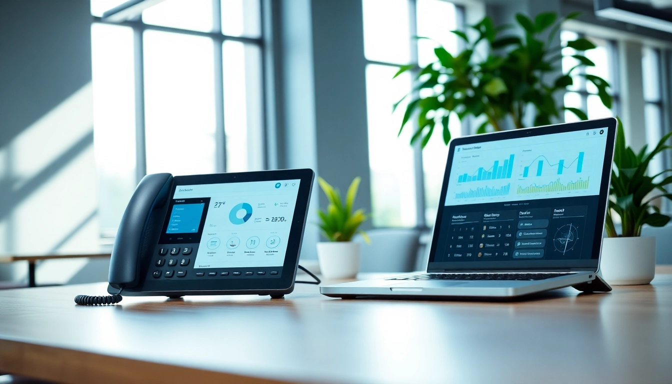 Experience the advantages of a cloud business phone system in a modern office setup.
