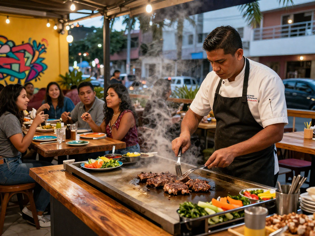 Discover the best vaca frita near me, served grilled to perfection in a lively restaurant.