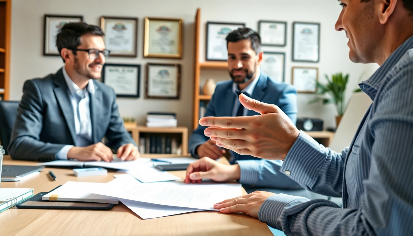 Engaging title insurance services consultation highlighting professional guidance and client interaction.