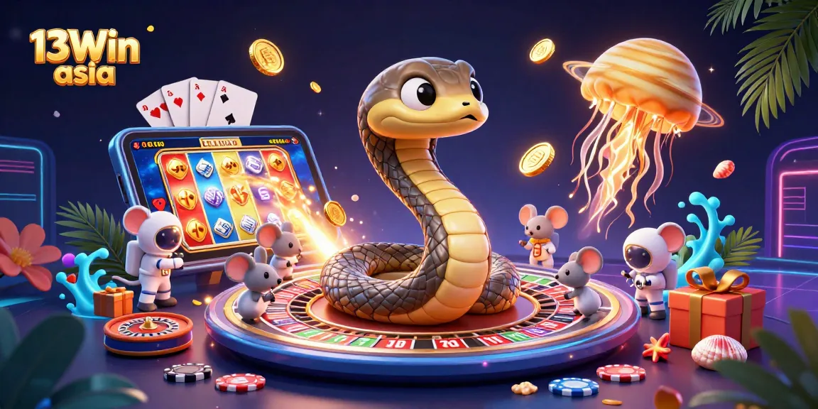Experience the cosmic thrill of 13Win asia as astronaut mice bet on the roulette rings of a Saturn-like planet.