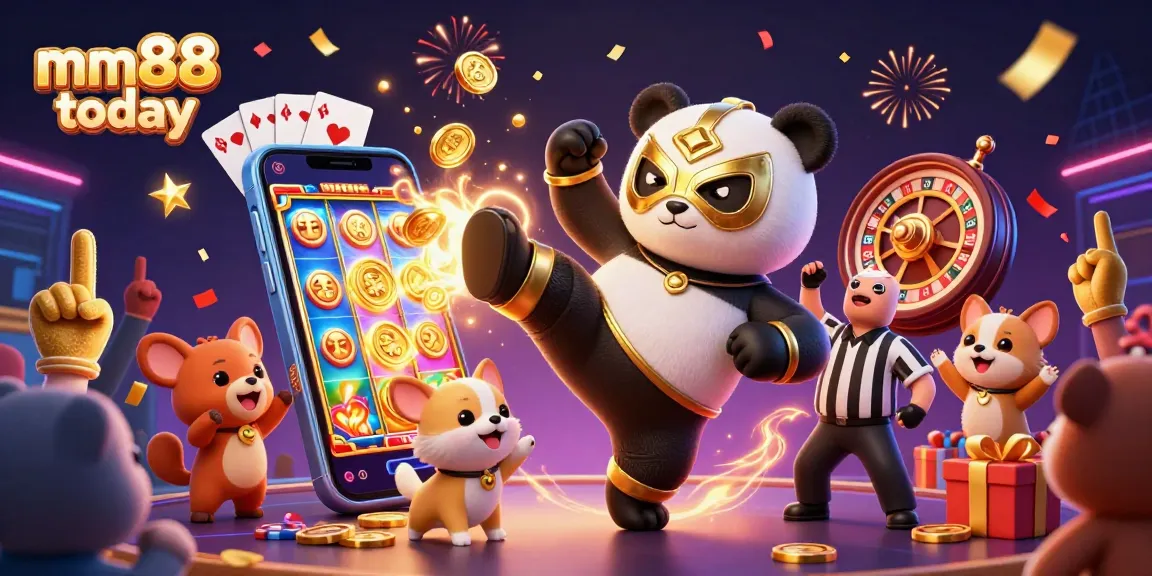 Experience thrilling casino action with mm88 today as our panda wrestler takes center stage!