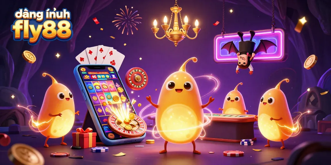 Engaging scene showcasing đăng nhập fly88 with glowworms illuminating a vibrant cave casino and exciting gameplay elements.