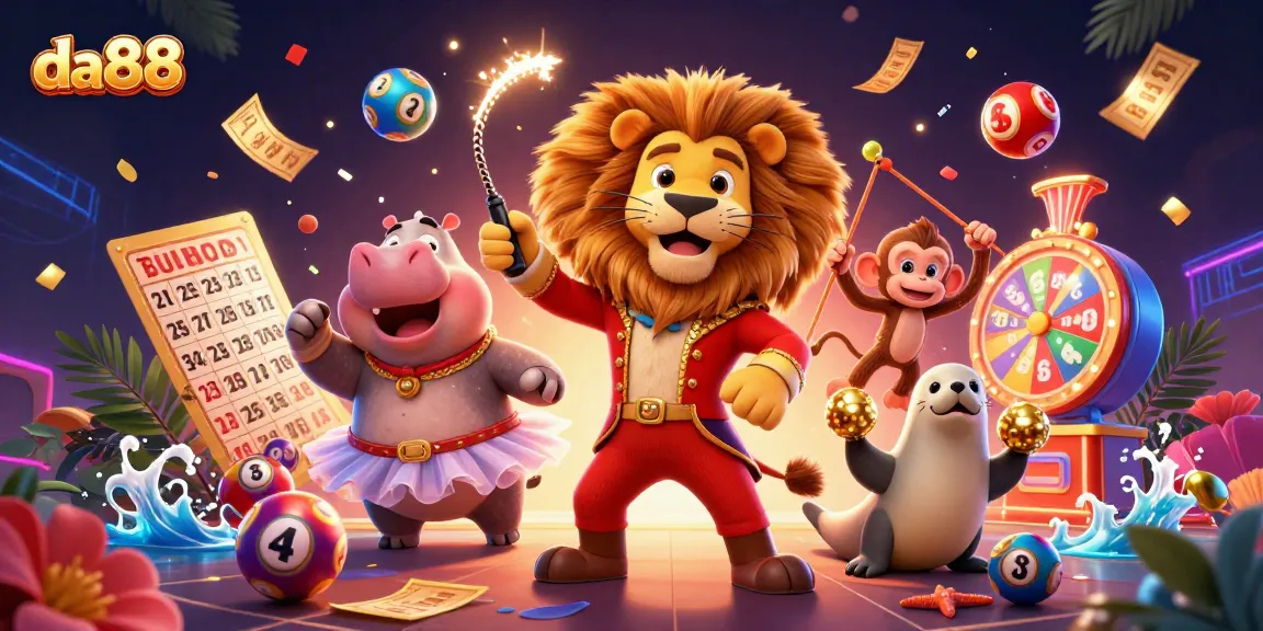 Play thrilling games at da88 with vibrant characters and lively gambling elements.