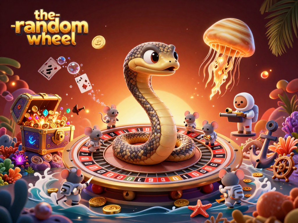 Engage with the-random-wheel action featuring astronaut mice placing bets as vibrant cosmic casino elements explode with excitement.