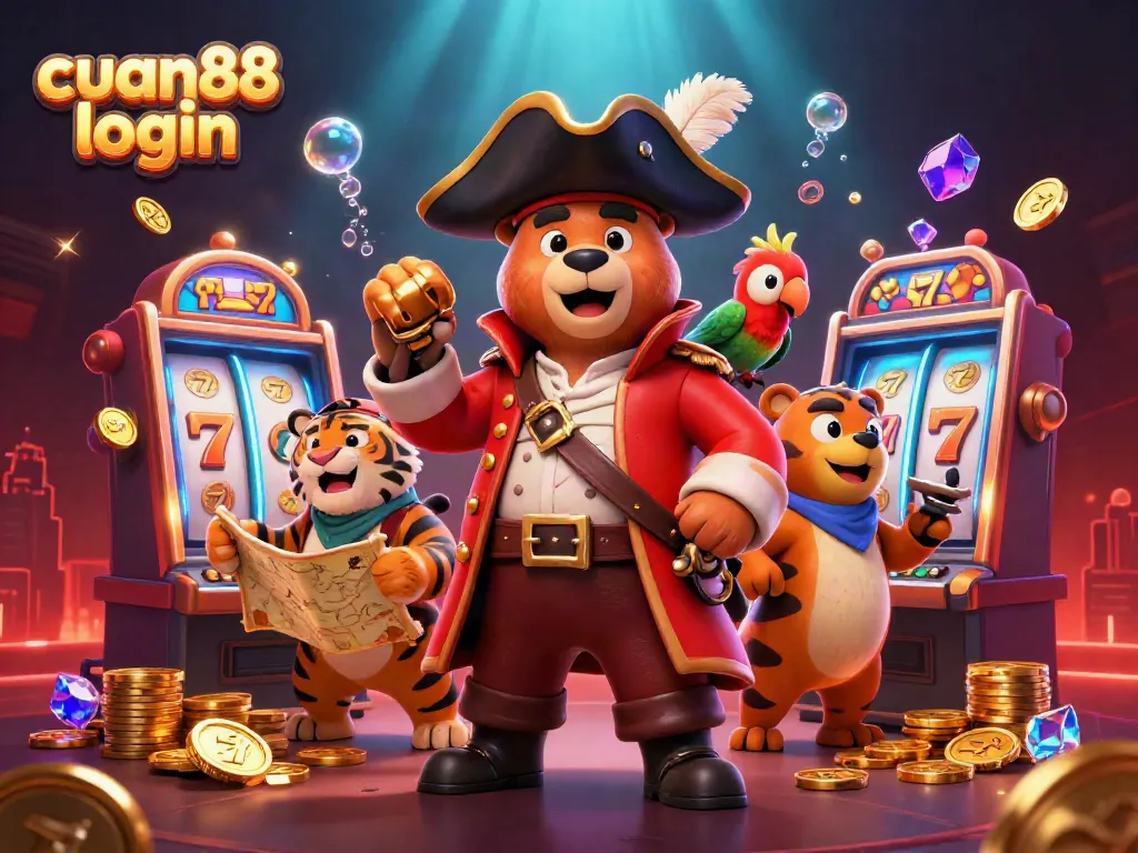 Spin the reels with cuan88 login alongside adventurous characters in this vibrant casino scene.