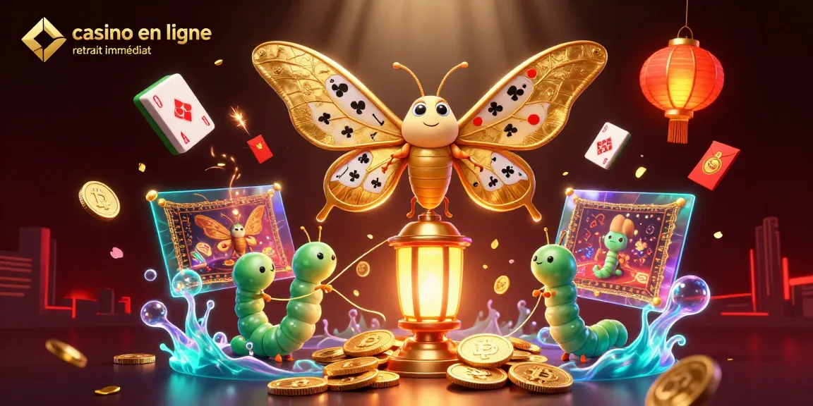 Jouer sur un casino en ligne retrait immédiat avec des éléments en crypto-monnaies et décorations argentées.