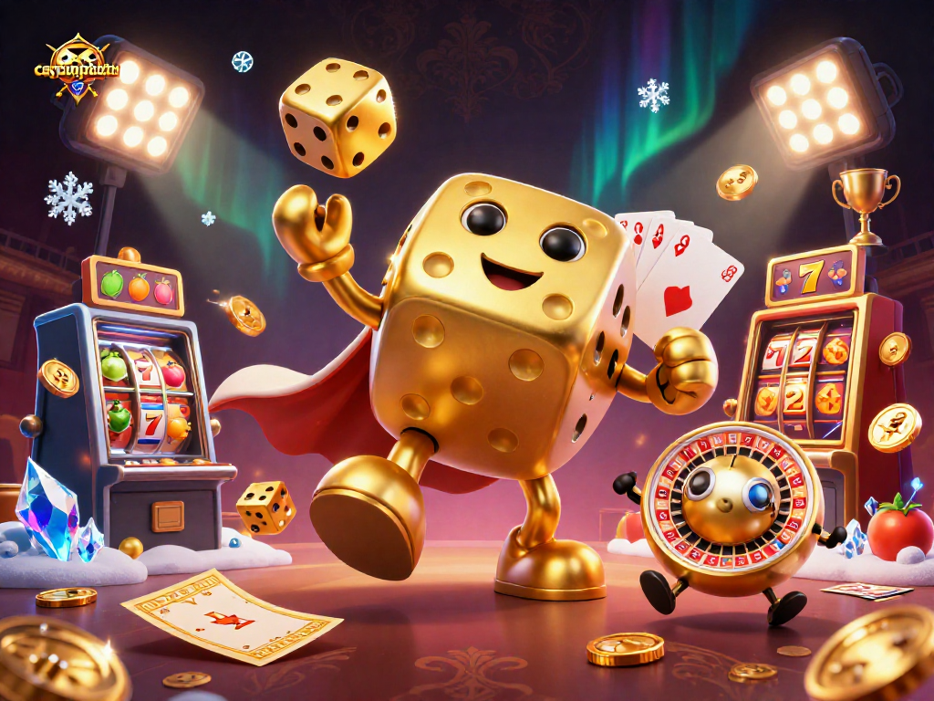 Caycanhphattai showcases an exciting 3D golden dice golem juggling, enticing players to join the thrilling gaming experience.