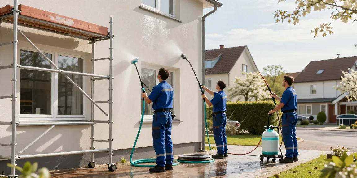 Fassadenreinigung in Geseke, professionelle Reinigung Geseke mit umweltfreundlichen Mitteln.